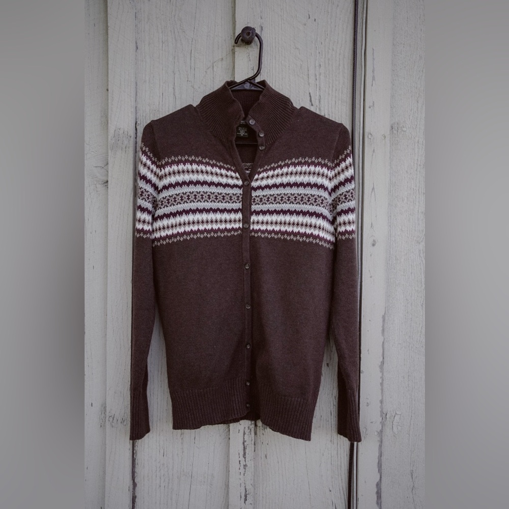 Eddie Bauer Brown and White Women’s Sweater